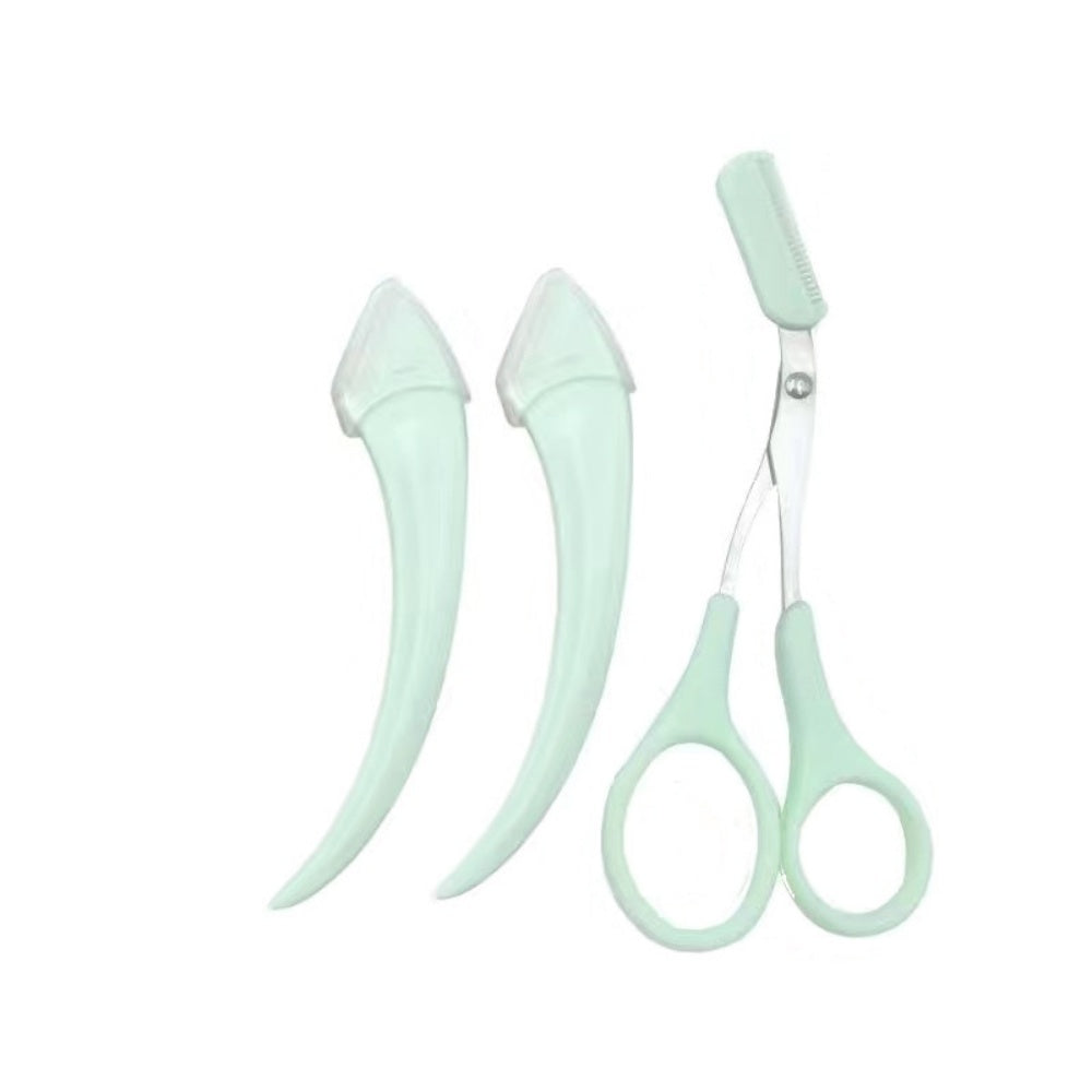 Eyebrow Trimming Knife With Comb Curved Moon Small Beauty Supplies Gadgets Eyebrow Trimming Knife With Comb Curved Moon Small Beauty Supplies Gadgets